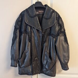 Norma Canada Black Leather Jacket